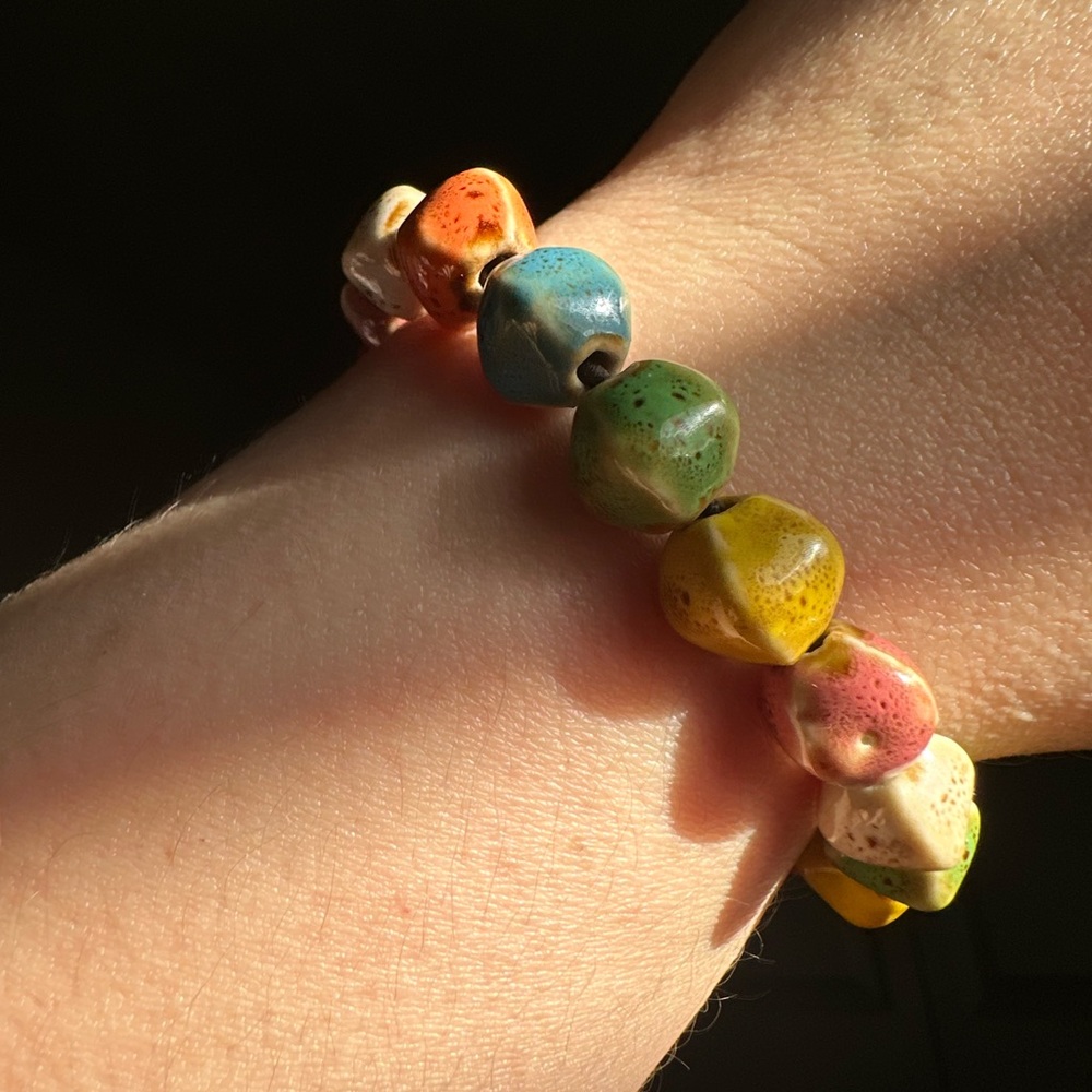 Multicolor Ceramic Bead Bracelet